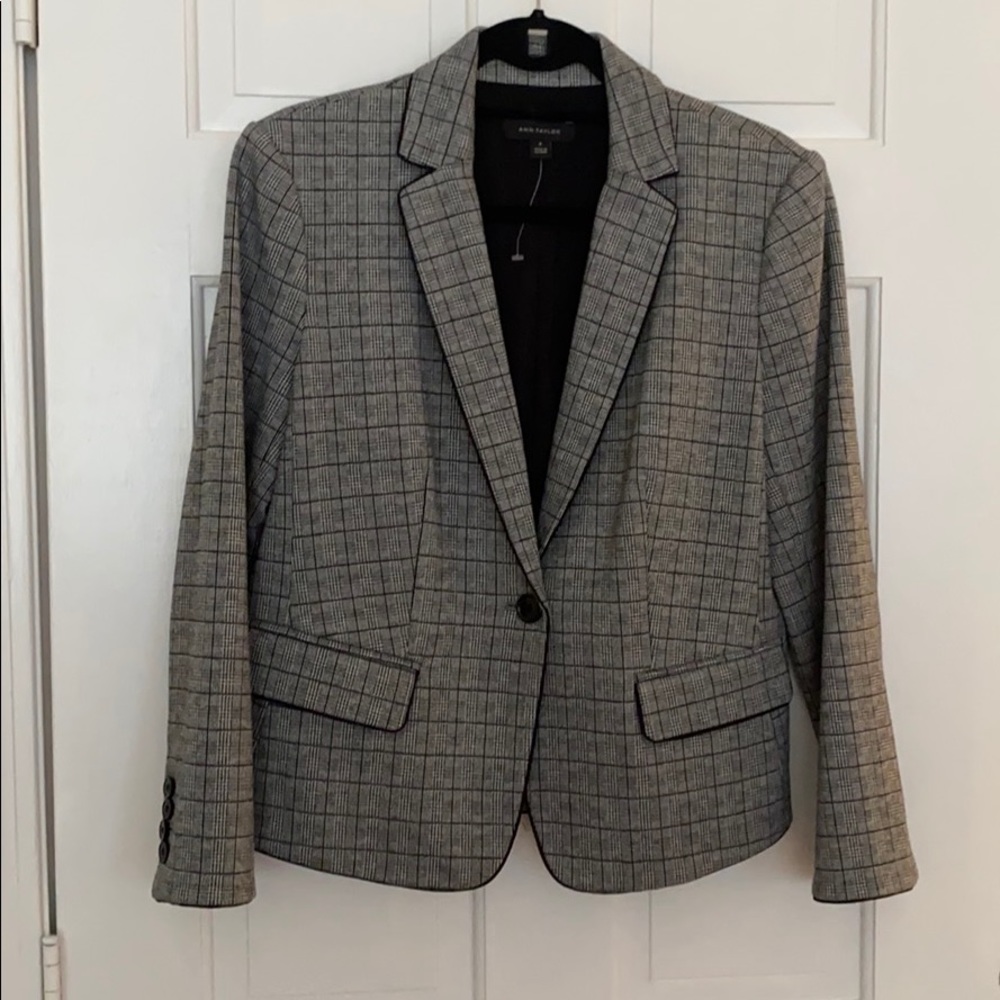 Black and white blazer